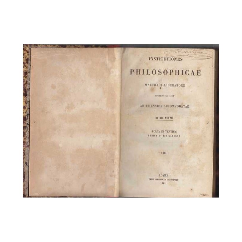 Institutiones philosophicae 3 - Matthaei Liberatore